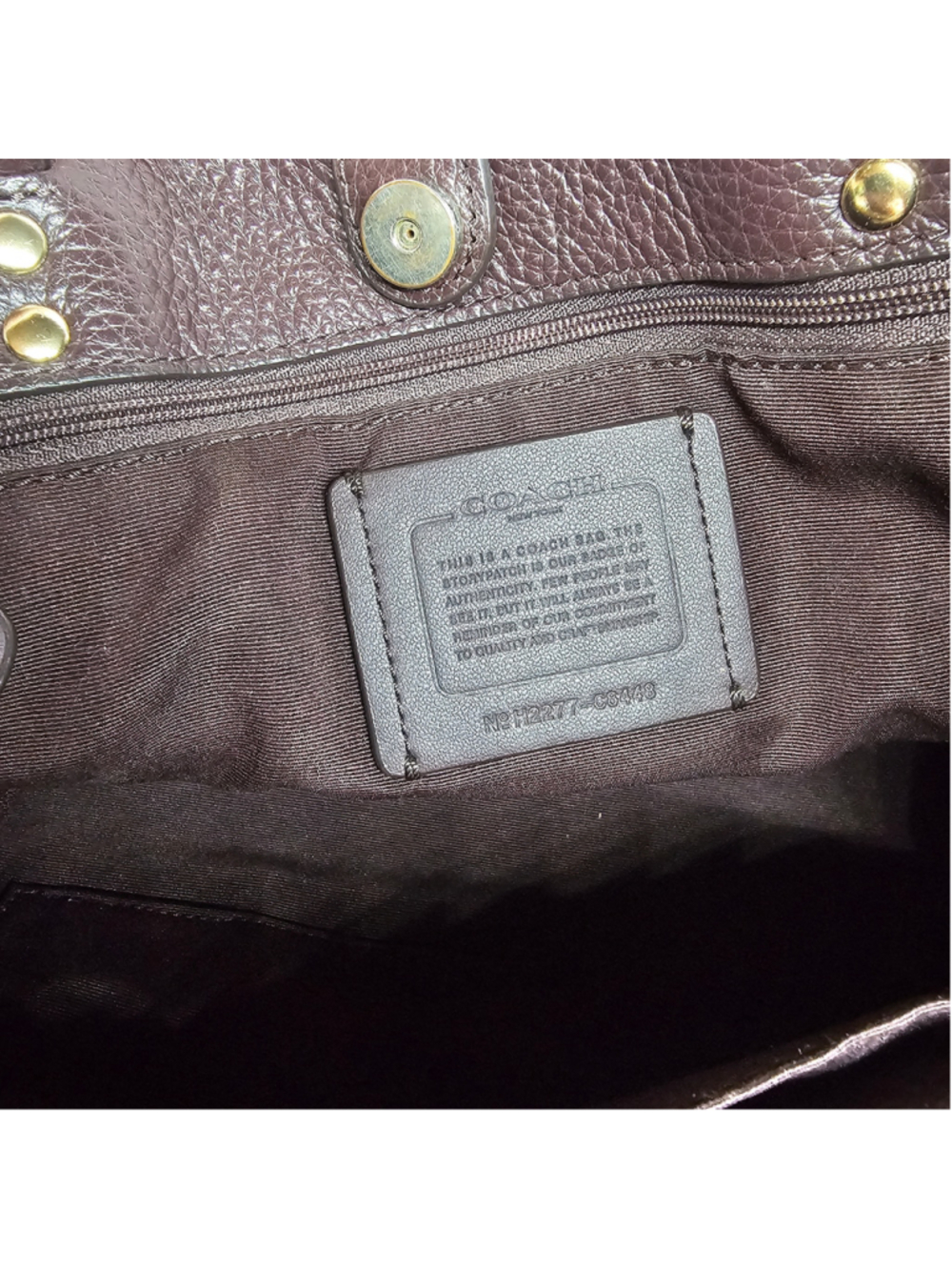 Burgundy 29Coach Dempsey Tote 22 in Signature Jacquard with Stripe & Patch - Picture 4 of 12